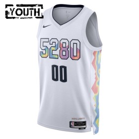Dres Denver Nuggets Prilagođeni Nike 2024-25 City Edition Bijela Swingman - Dječji